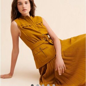 Anthropologie Elegant Cream Dress